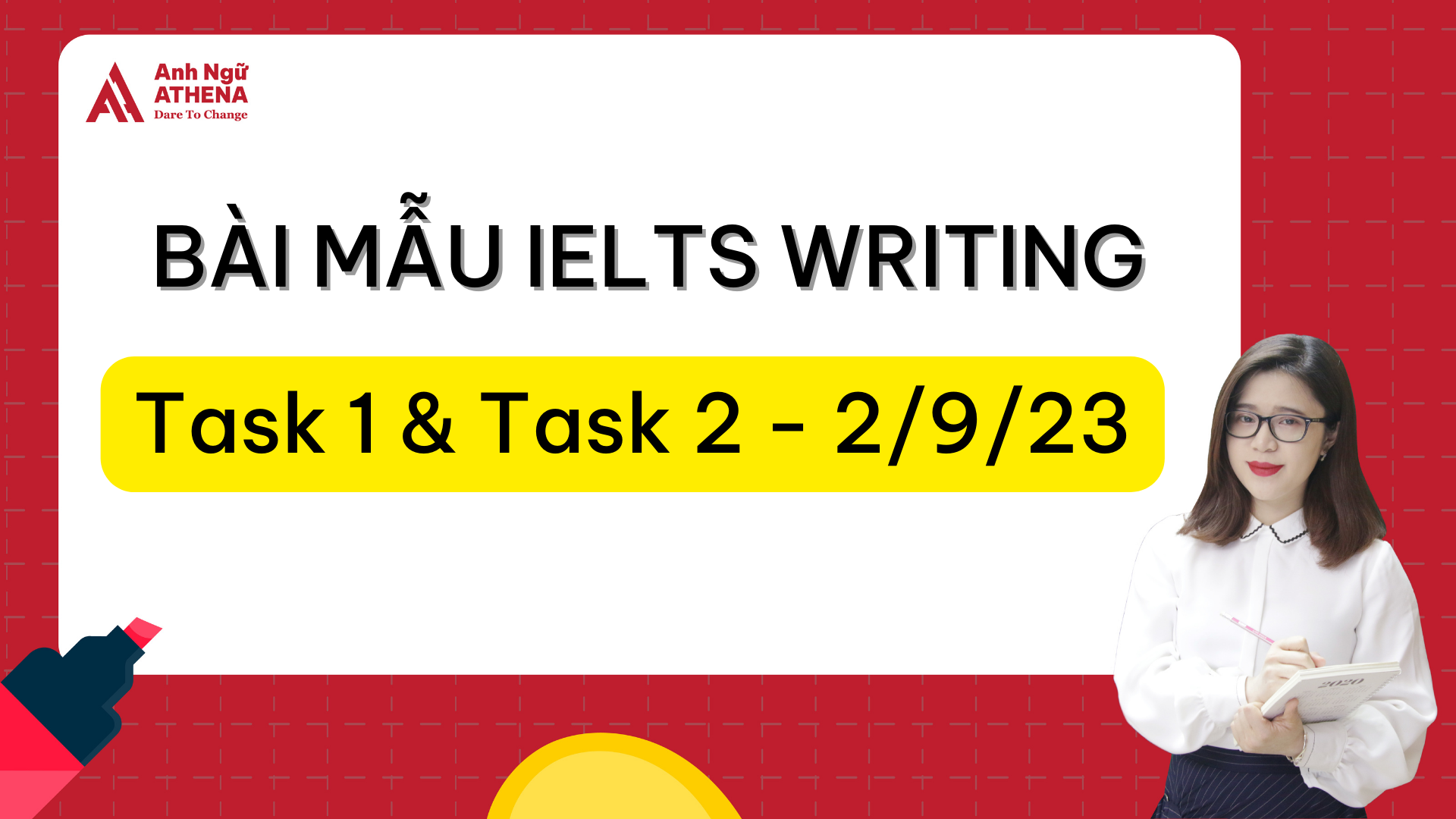 Giải FULL đề IELTS Writing kèm bài mẫu - 02/09/2023 